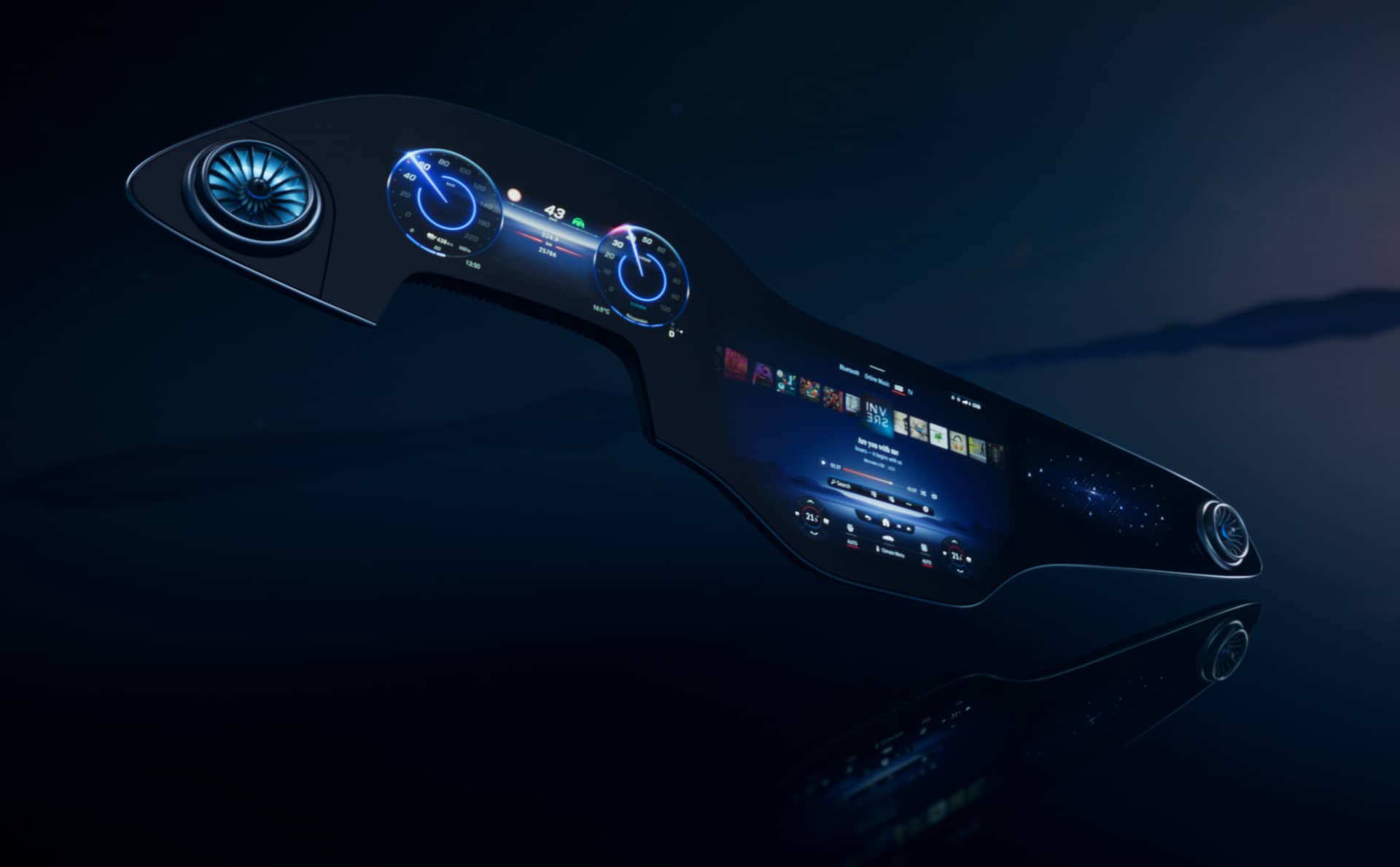 Cover Image for Luxus-Elektroauto EQS kommt mit einzigartigem MBUX Hyperscreen