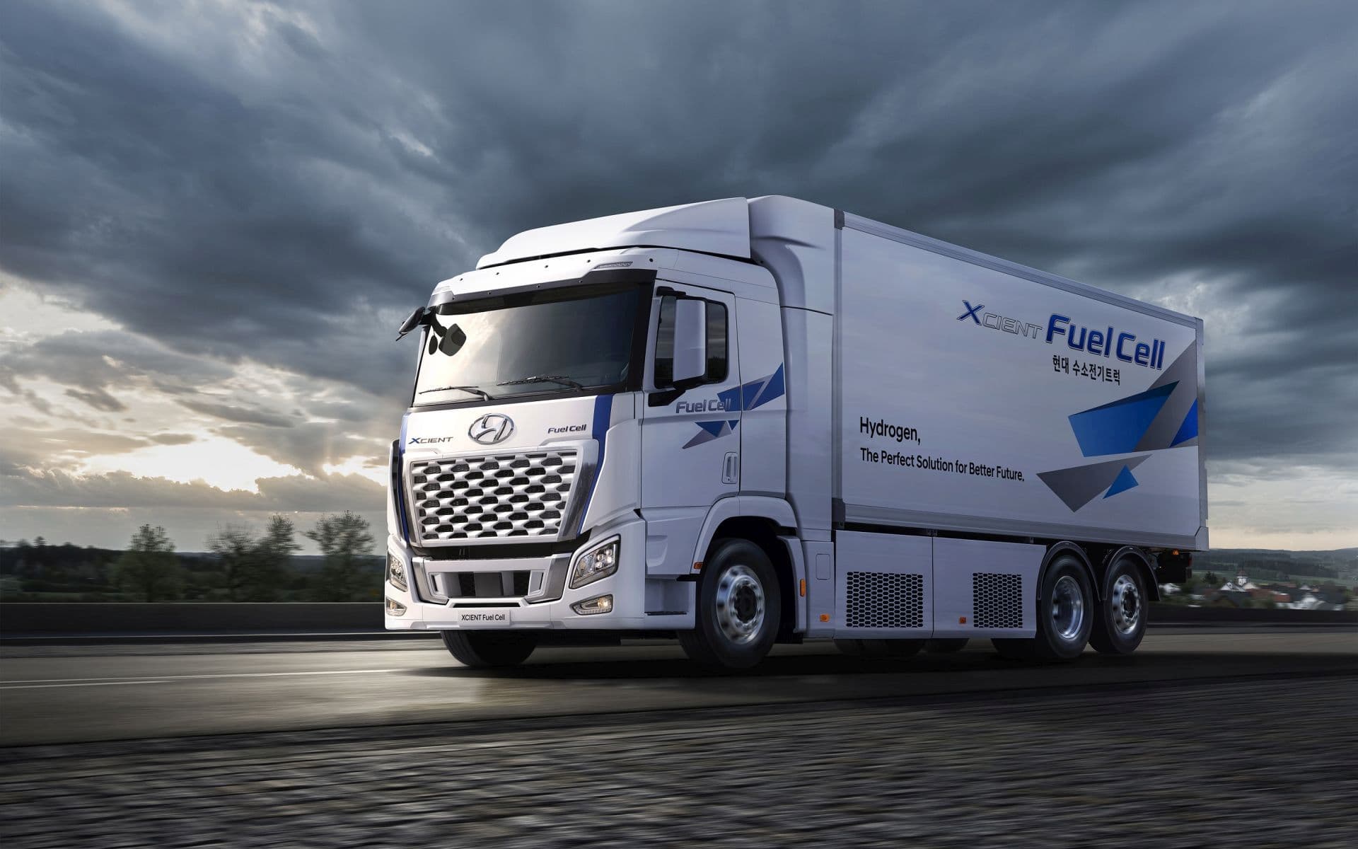 Cover Image for Hyundai zeigt Xcient Fuel Cell Wasserstoff-Lkw für Amerika